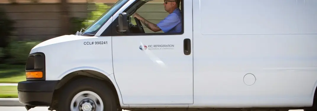 KIC Refrigeration service vehicle serving Gulf Park Estates area